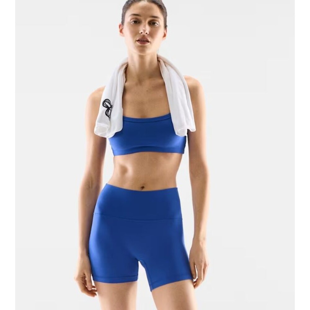NWT Aritzia TNA Tumbler Wireless Sports Bra Blue Womens M Medium Bralette